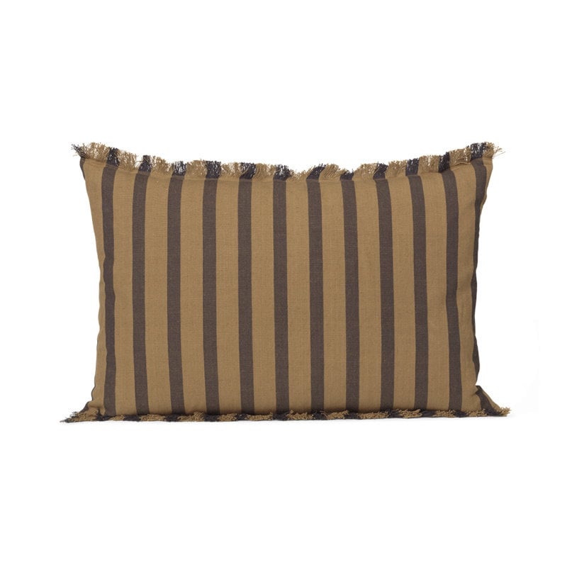 Ferm Living True Cushion - Sugar / Kelp Black