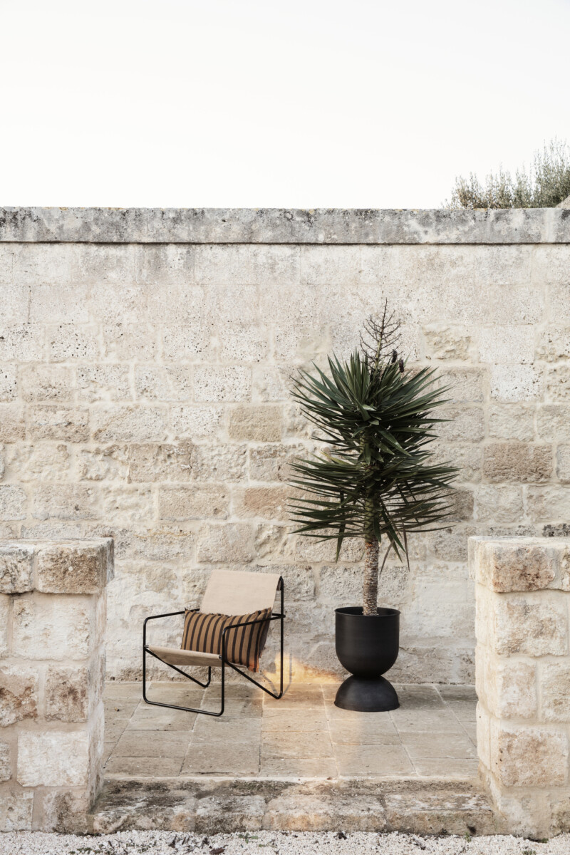 Ferm Living True Cushion - Sugar / Kelp Black