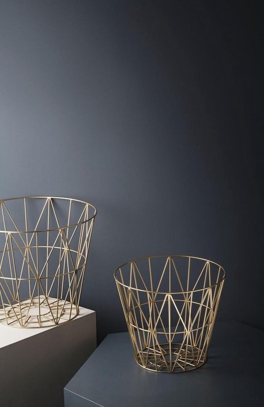 Ferm Living Wire Basket - Brass - Medium