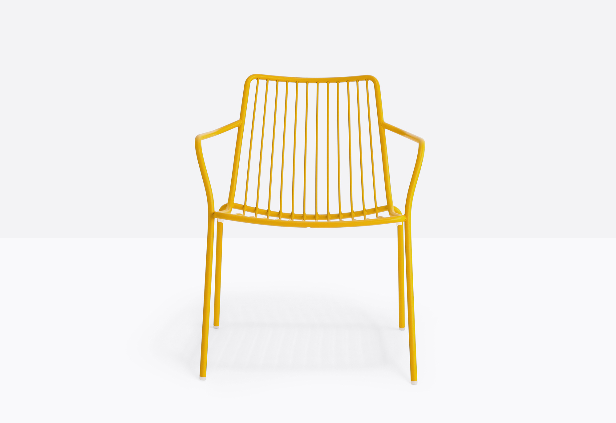 Pedrali Armchair NOLITA LOUNGE 3659, yellow powder coated for outdoor (GI100)