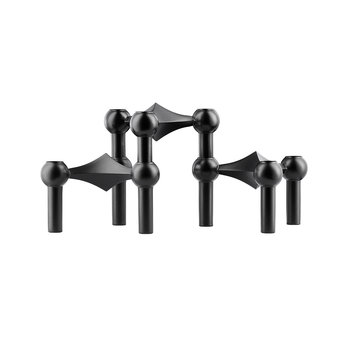 STOFF Nagel STOFF Nagel candle holder set with 3 pcs 6,5 x 10,2 BLACK