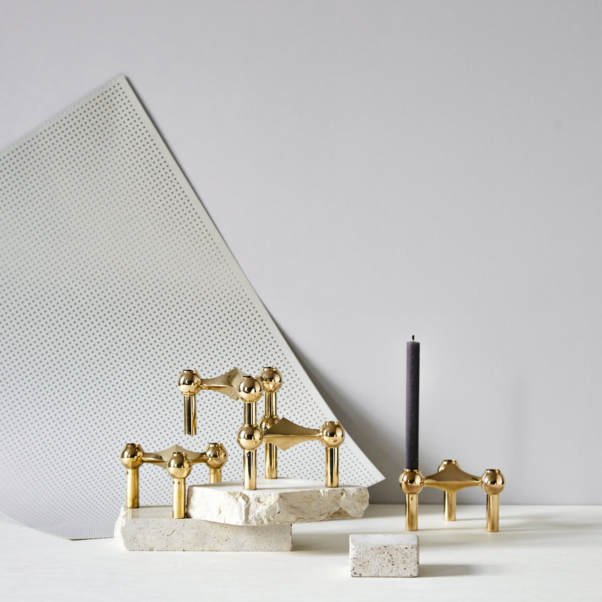 STOFF Nagel STOFF Nagel candle holder 6,5 x 10,2 BRASS