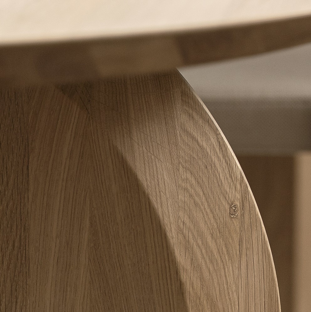 STUDIO HENK Eettafel plat ovaal - Slot - 220 x 90 cm - verjongd - Eiken natural light hardwax olie