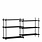 Moebe Shelving System Low double, black