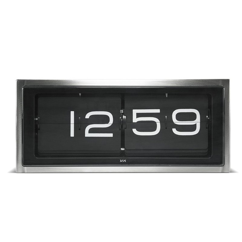 LEFF amsterdam Wall/desk clock brick | stainless steel | 24h black