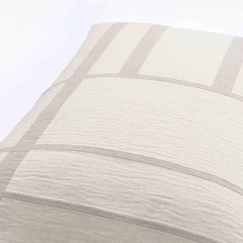 Kristina Dam Architecture Cushion - Cotton - Off White/Beige Melange