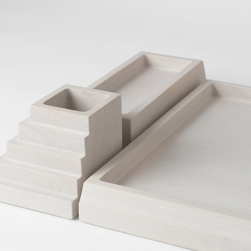 Kristina Dam Sandstone Desk Organizer S - Light grey