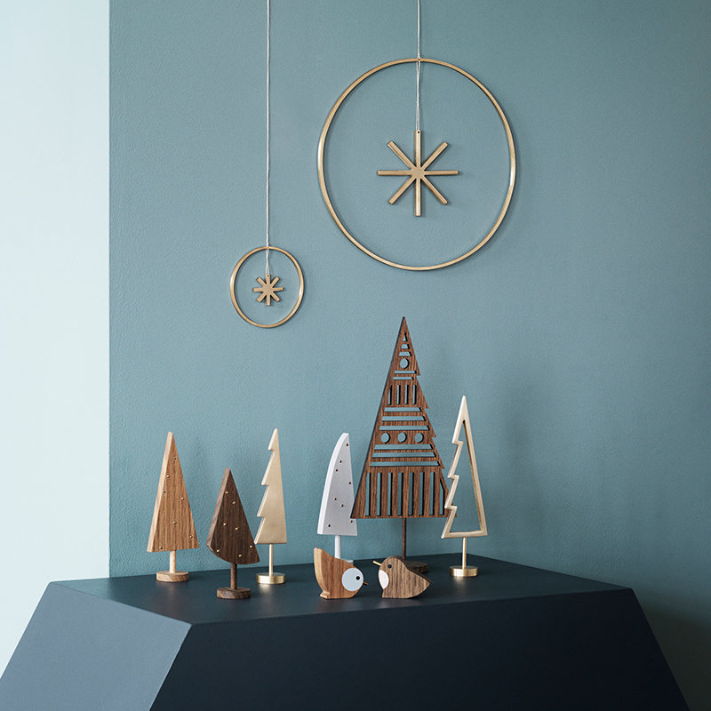 Ferm Living Winterland Brass Tree - Outline