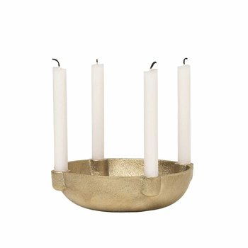 Ferm Living Bowl Candle Holder - Brass - Small