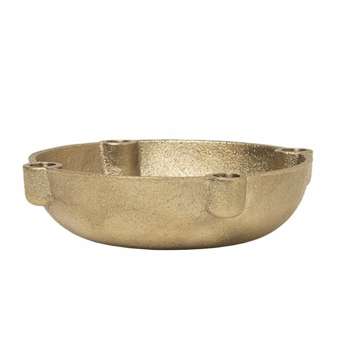 Ferm Living Bowl Candle Holder - Brass - Small
