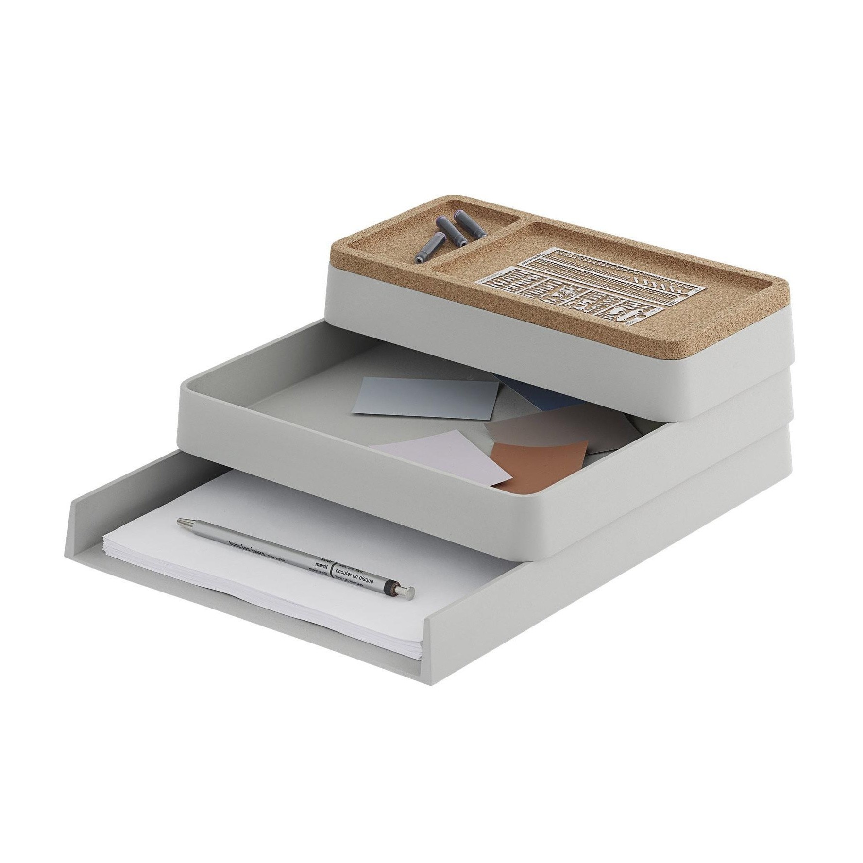 Muuto Arrange Desktop Series - Config 1 - Grey + Cork