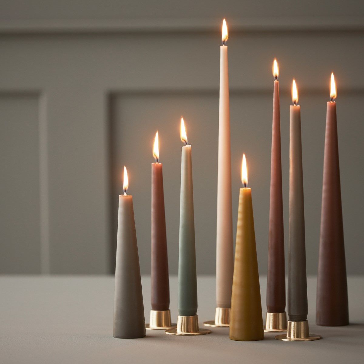 Ester & Erik Candle Holder - medium - MATT GOLD - 2 stuks