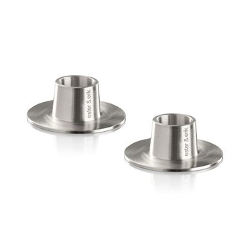 Ester & Erik Candle Holder - medium - MATT SILVER - 2 stuks