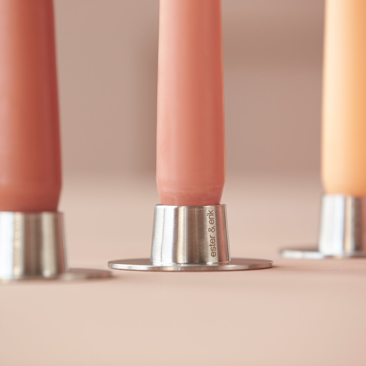 Ester & Erik Candle Holder - medium - MATT SILVER - 2 stuks