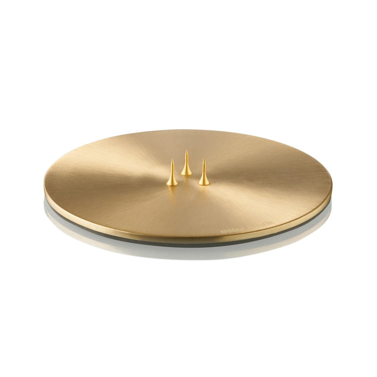 Ester & Erik Candle Plate medium - MATT GOLD
