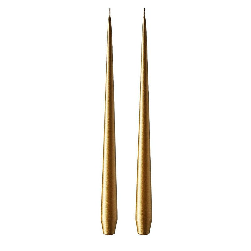 Ester & Erik Candles 22cm - GOLD METALLIC 90 - 2 stuks