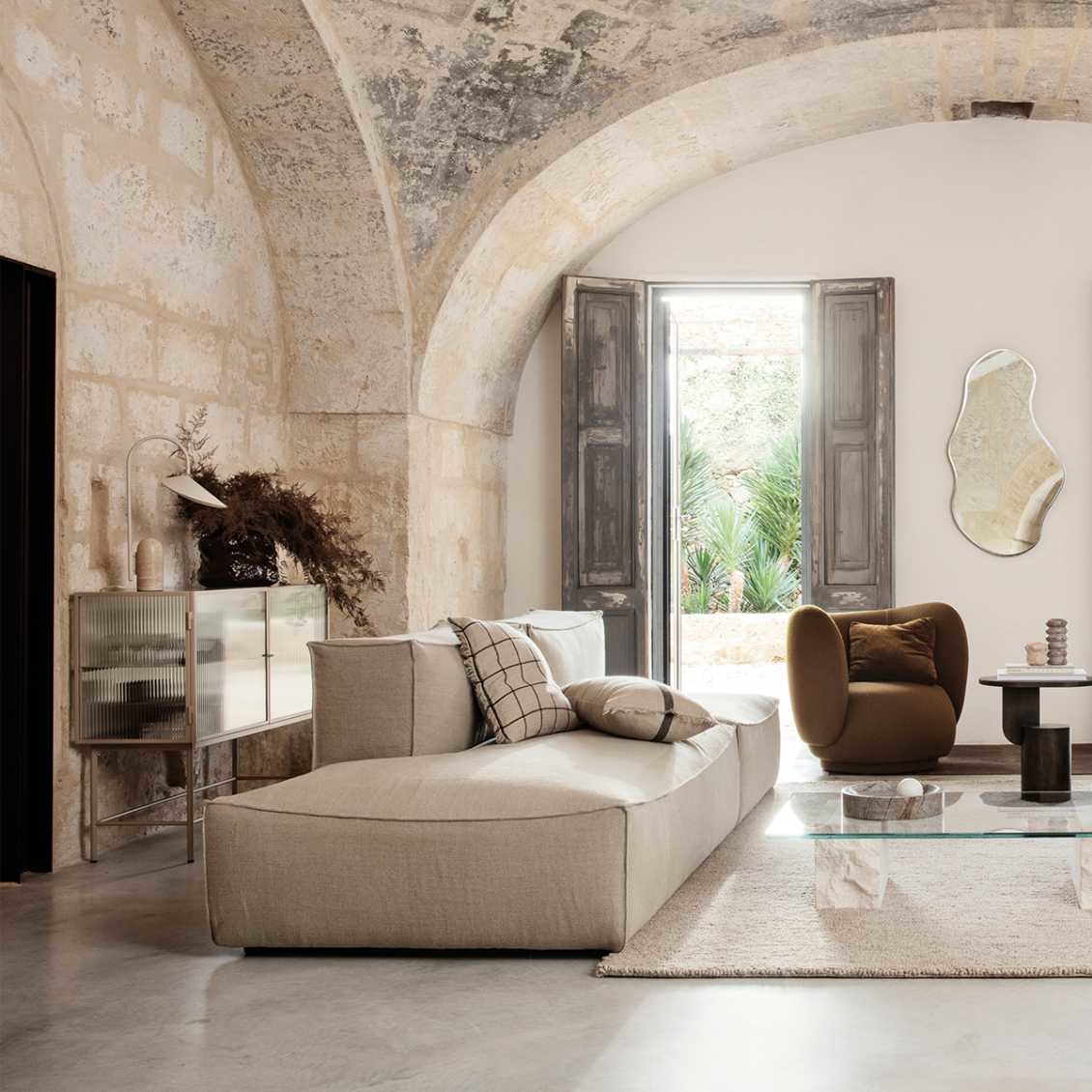 Ferm Living Calm Cushion - Camel/Black