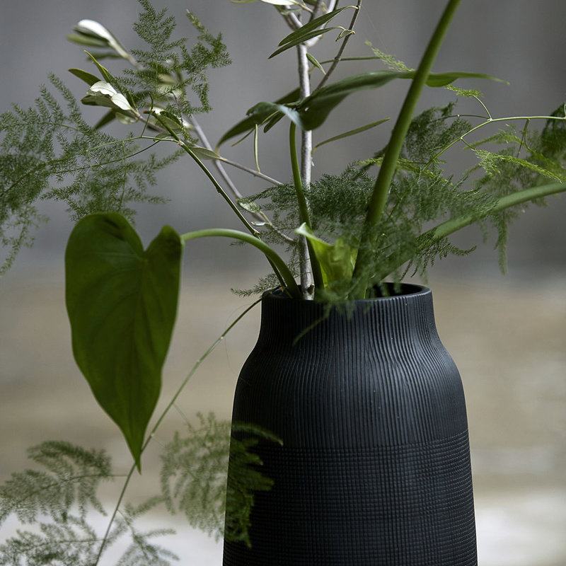 Vase - Groove, black L