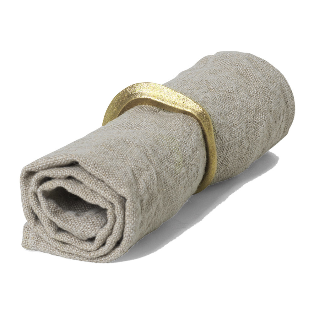 Ferm Living Flow Napkin Rings - Set of 4 - Brass