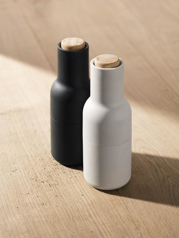 Audo Copenhagen Bottle Grinder, Ash/Carbon, Walnut, 2-pack