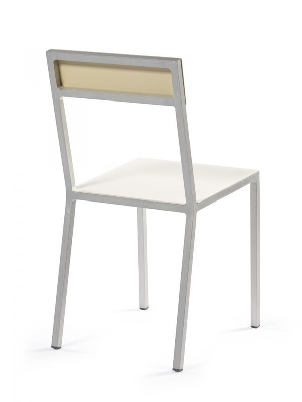 Valerie Objects ALU CHAIR 52,5X38 H80 WHITE SEAT /IVORY BACK