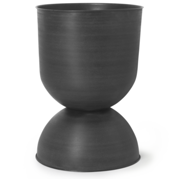 Ferm Living Hourglass Pot - Large - Black/Dark Grey