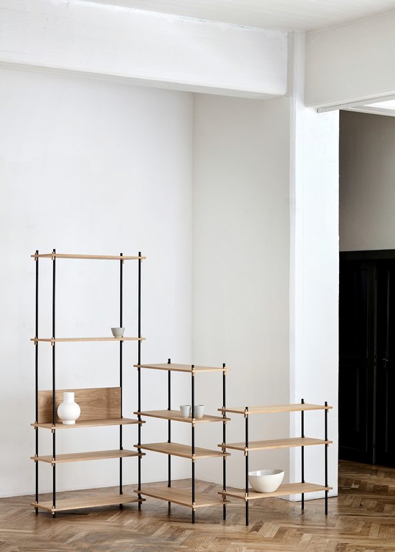 Moebe Shelving System Tall single, oak - 1 AVAILABLE AT THIS PRICE