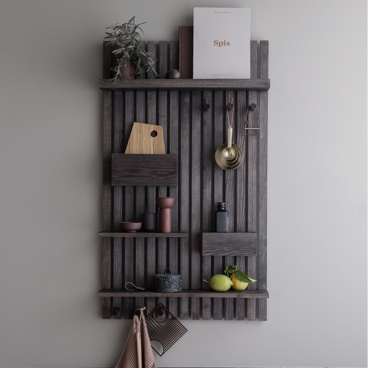 Ferm Living Wooden Multi Shelf - Stained Black