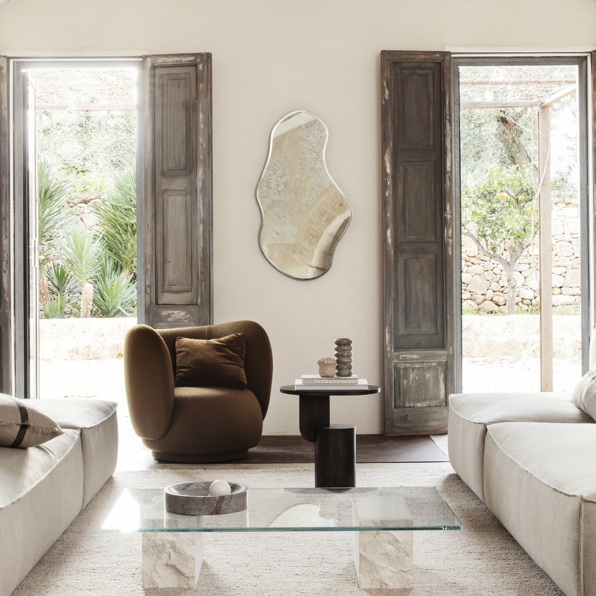 Ferm Living Pond Mirror - Large - Brass