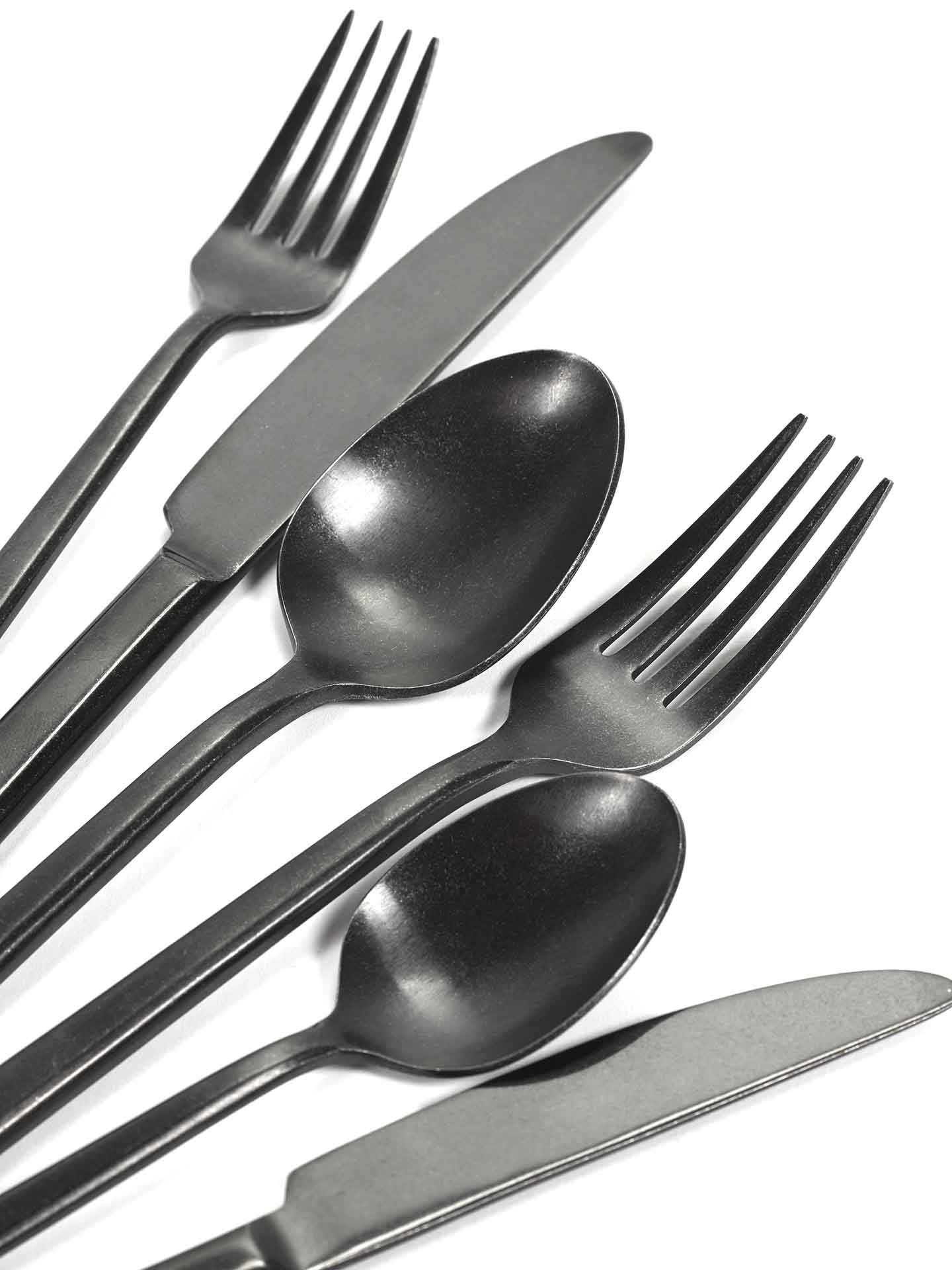 Serax CUTLERY SET GIFT BOX PURE BLACK STONE WASH 24pcs