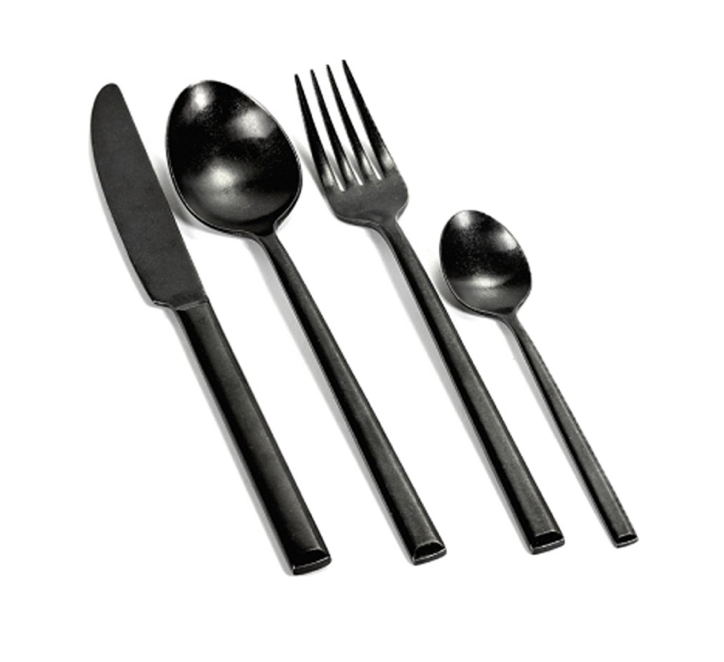 Serax CUTLERY SET GIFT BOX PURE BLACK STONE WASH 24pcs