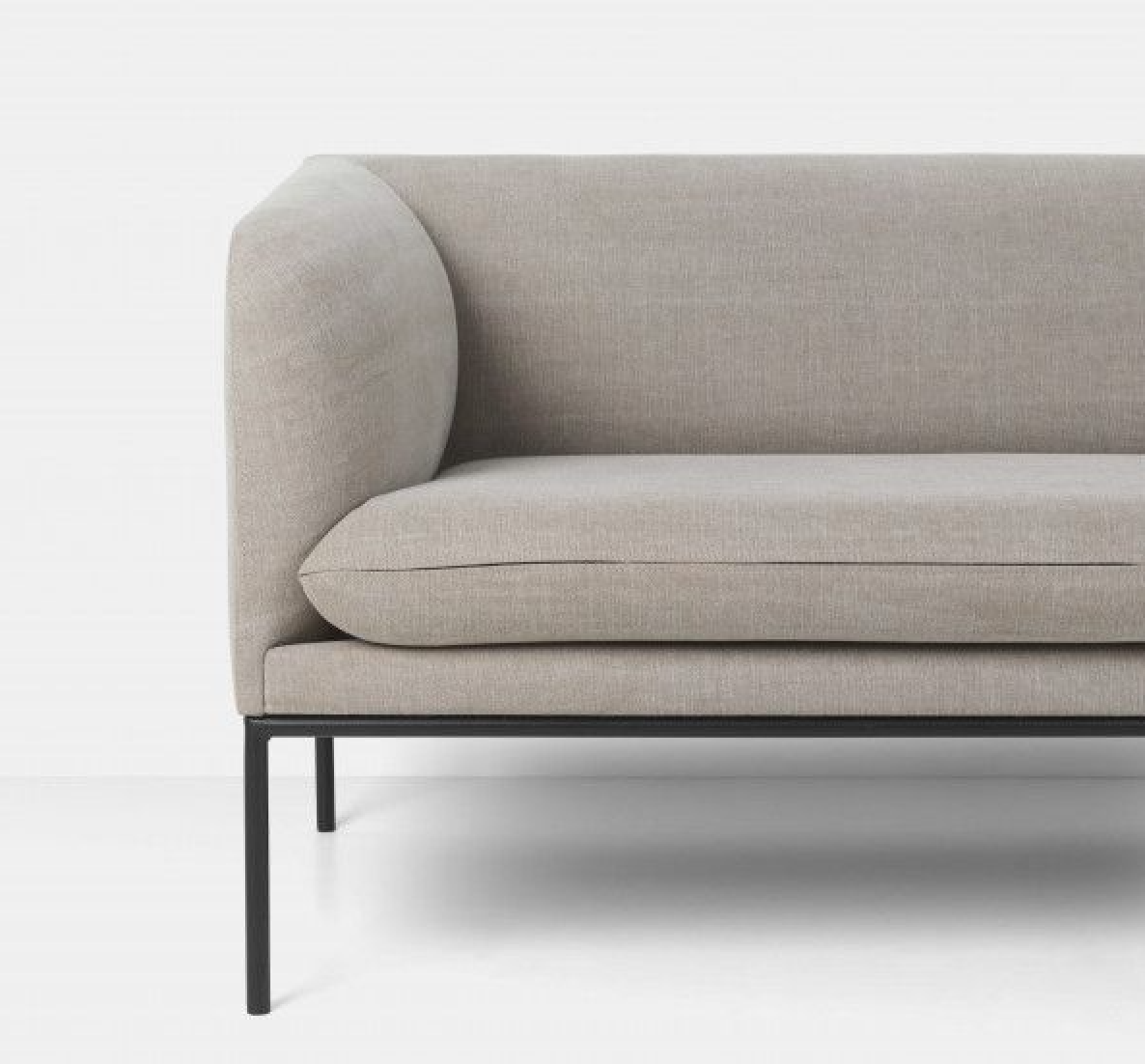 Ferm Living Turn Sofa 2-Seater - Cotton Linen - Natural