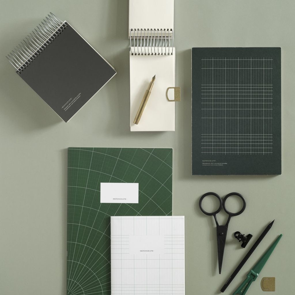 Note Book - geometric, Dark Green