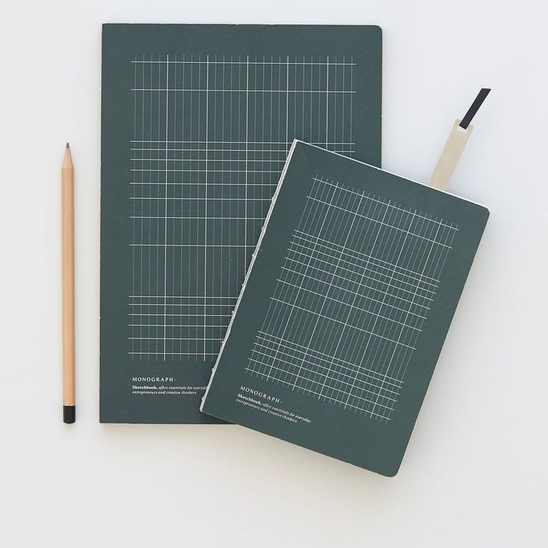 Note Book - geometric, Dark Green