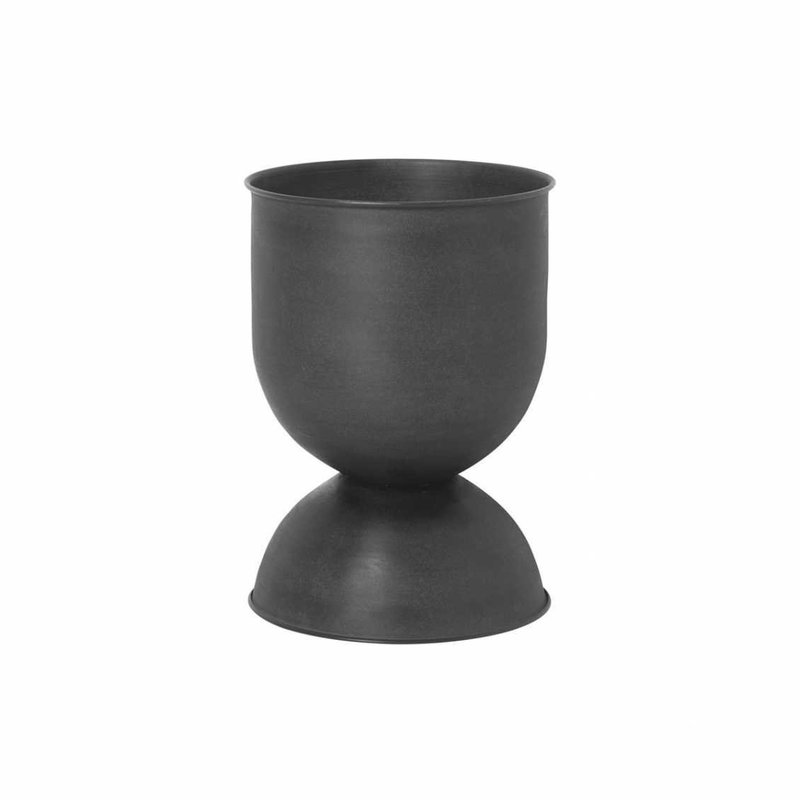 Ferm Living Hourglass Pot - Small - Black/Dark Grey