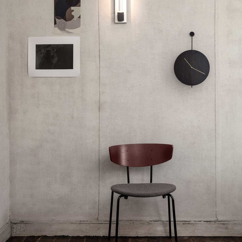 Ferm Living Trace Wall Clock - Black/Brass