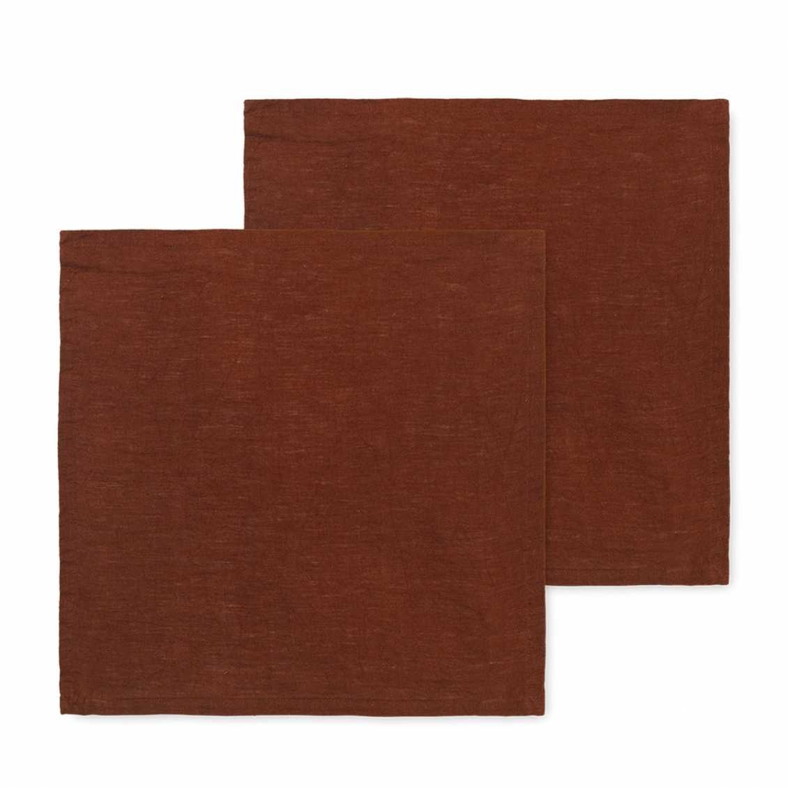 Ferm Living Linen Napkins - Set of 2 - Cinnamon
