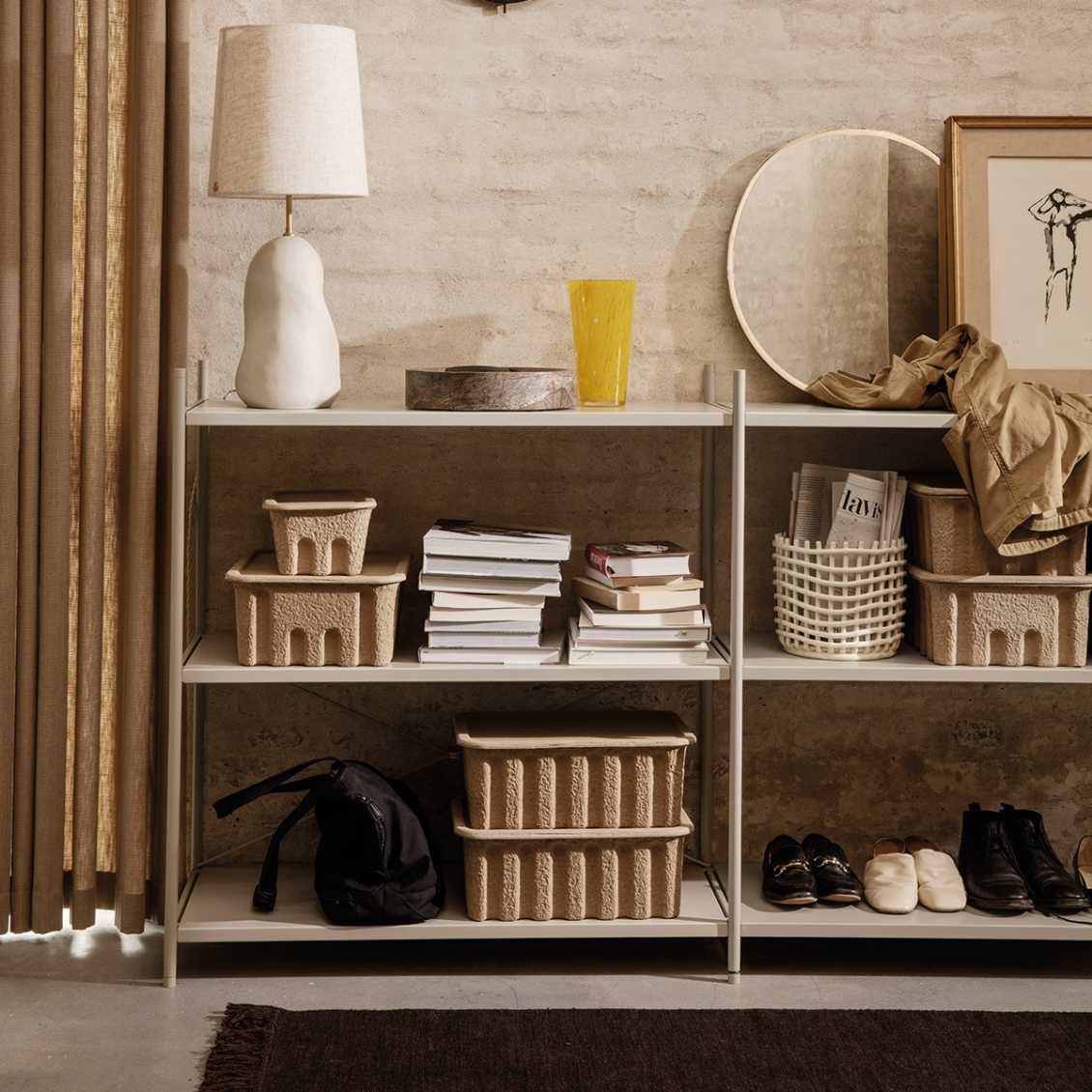 Ferm Living Paper Pulp Box large - set of 2 - Brown