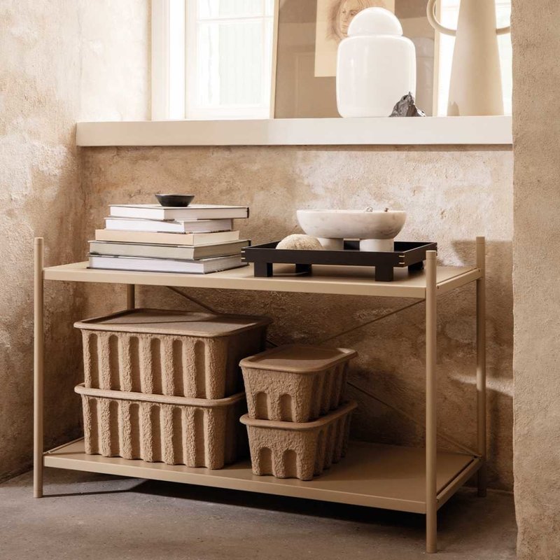 Ferm Living Paper Pulp Box large - set of 2 - Brown