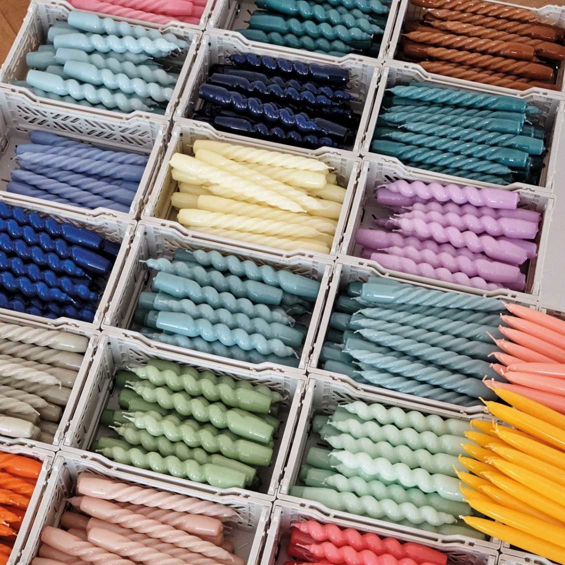 HAY Candle Twist Set of 6 Caramel peach lavender