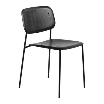 HAY Soft Edge 40 Chair Black steel base Black oak seat/back