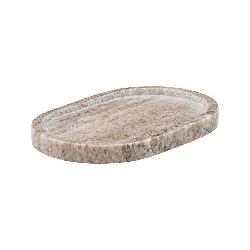 Tray, Beige Marble, oval