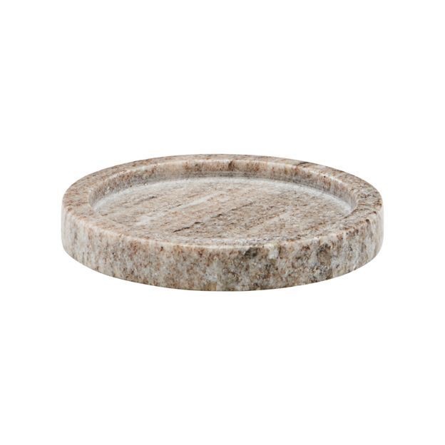 Tray, Beige Marble, round
