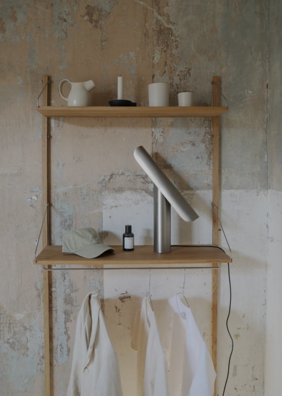 FRAMA T-lamp l table l brushed steel