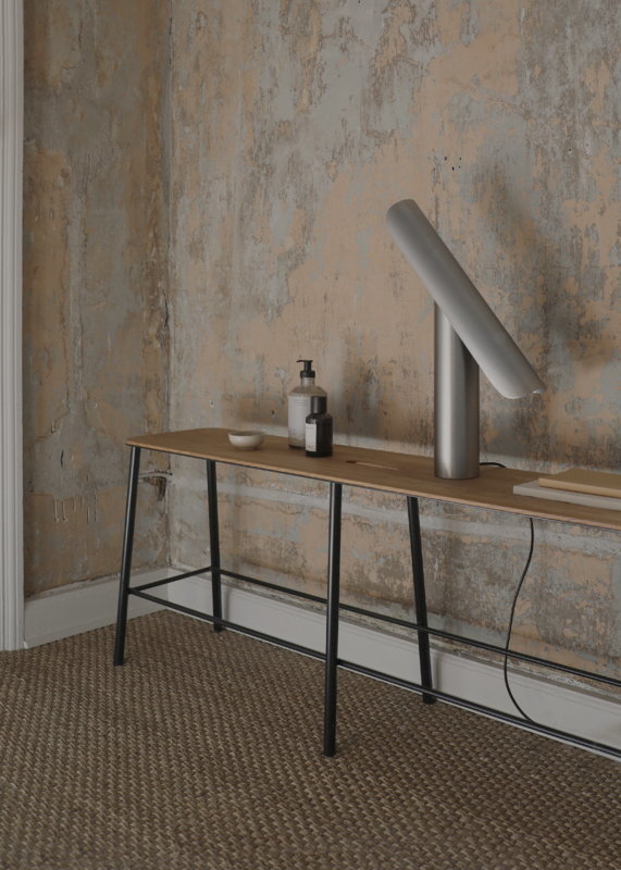 FRAMA T-lamp l table l brushed steel