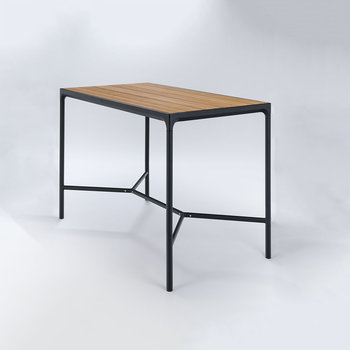 Houe FOUR Bar Table 160 cm - Table Top in Bamboo Black Frame