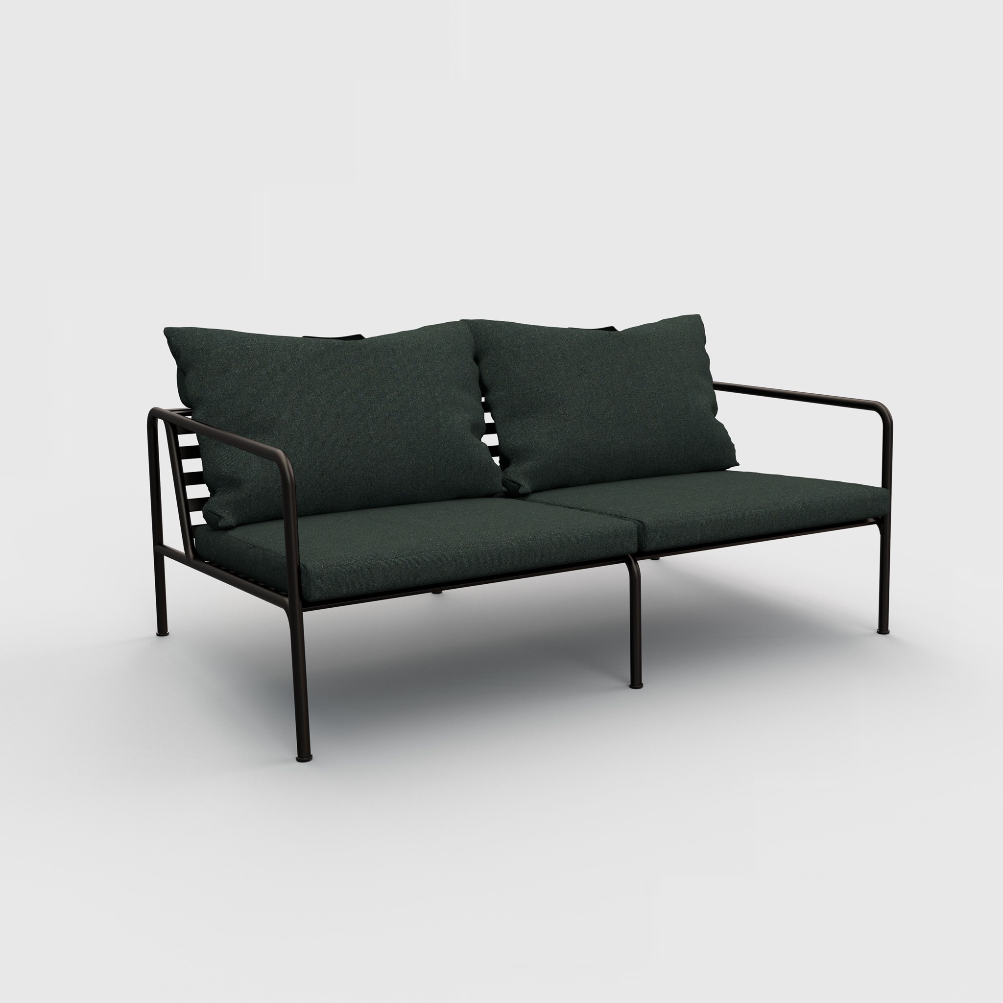 Houe AVON 2-seater sofa - Black - Sunbrella/Heritage