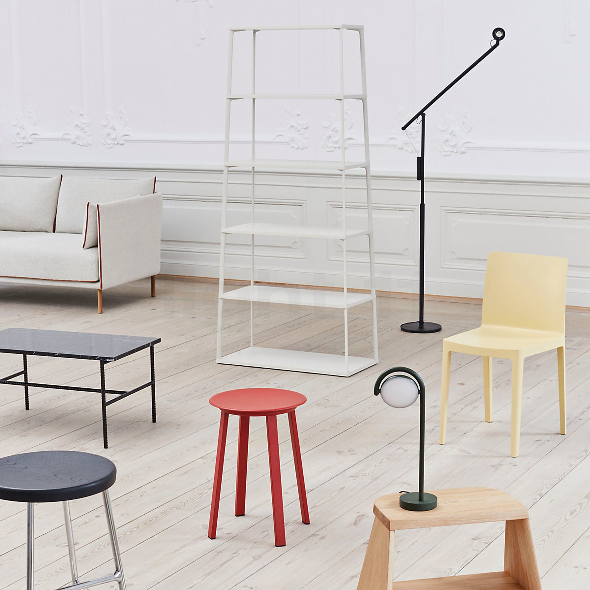 HAY Fifty-Fifty Floor Lamp Soft black