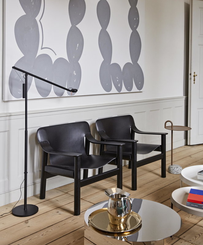 HAY Fifty-Fifty Floor Lamp Soft black