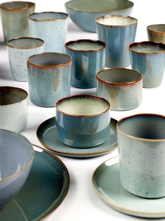 Serax BEKER  CYLINDER HOOG TERRES DE RÊVES D7,5 H7,5 MISTY GREY / SMOKEY BLUE